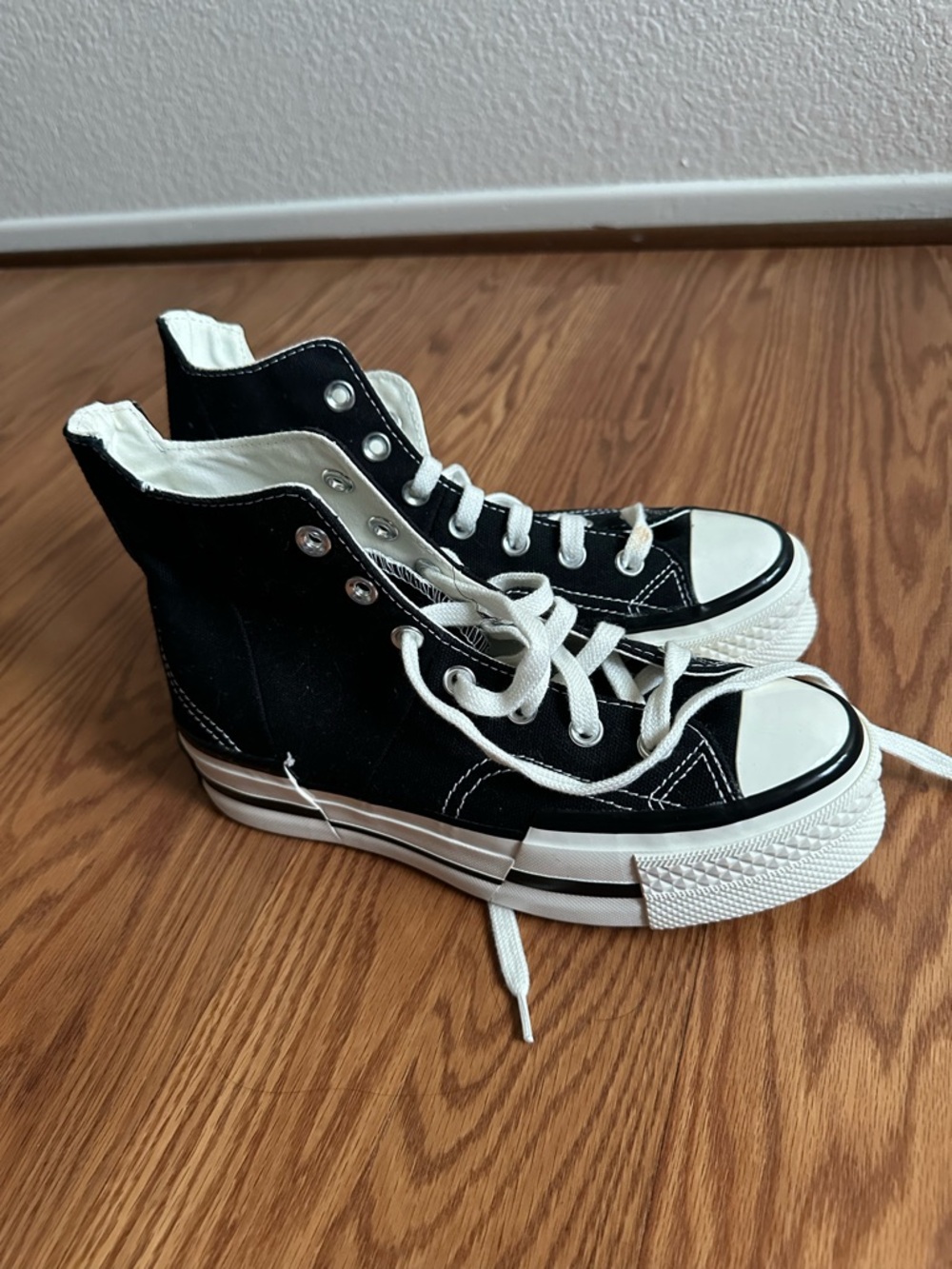 Converse Chuck Taylor All Star High Top Sneakers - Black & White - Picture 2 of 4